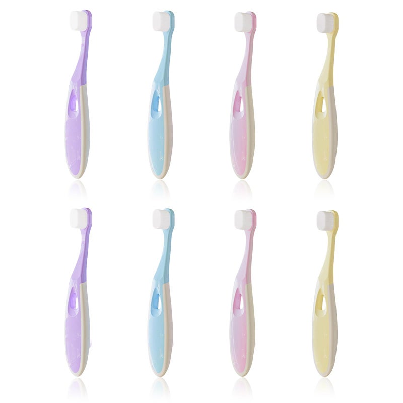 SAIIURV 8 Pieces Kids Toothbrushes Soft Bristle Toddler Toothbrush for Sensitive Gums Micro Nano Toothbrush for Teeth Kid Children 3-12 Years (8 pcs, one Size)